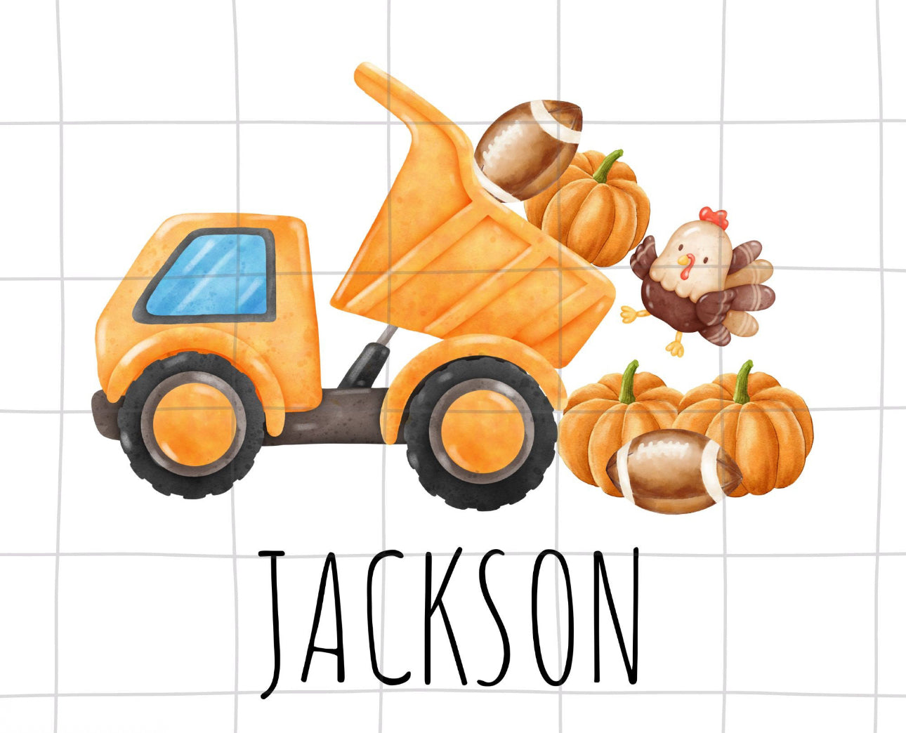 Fall Dump Truck (leave name in the notes if you would like a name added)