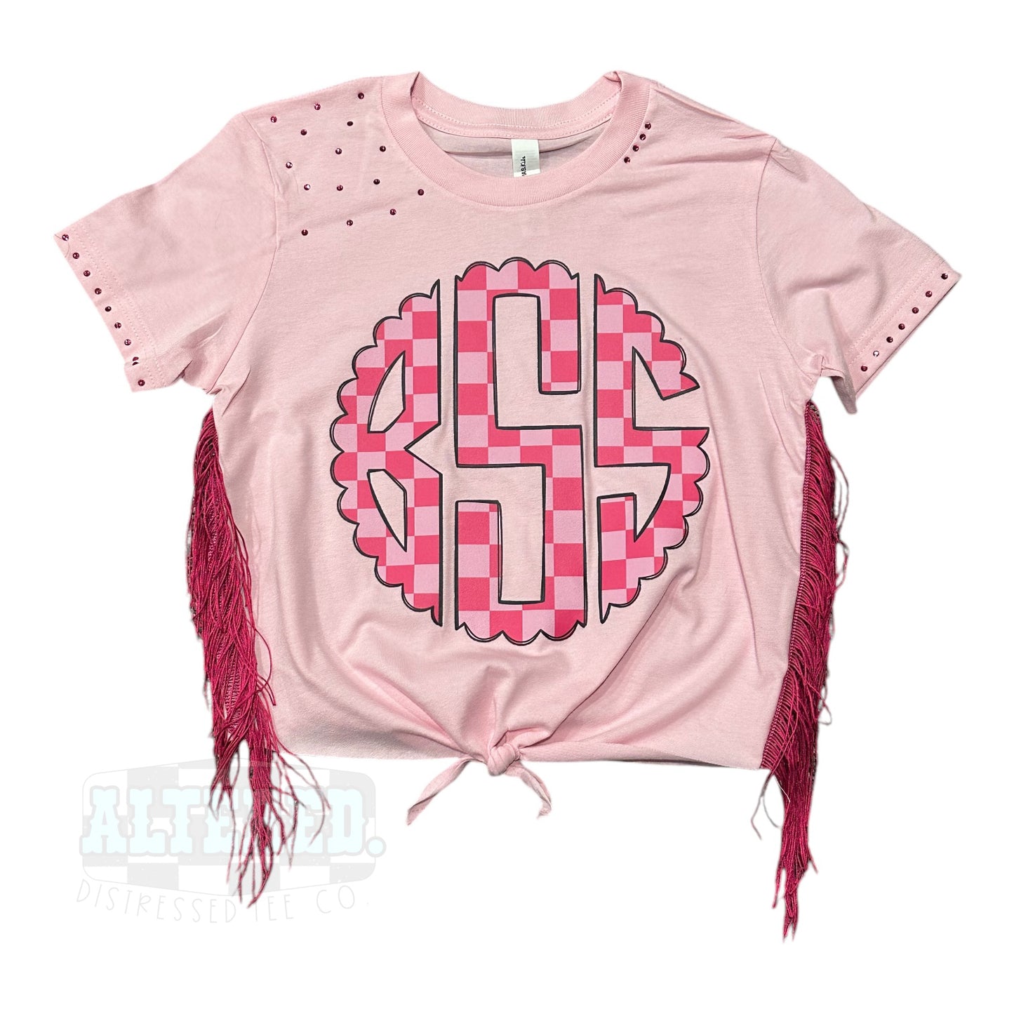 Pink Checkered Monogram