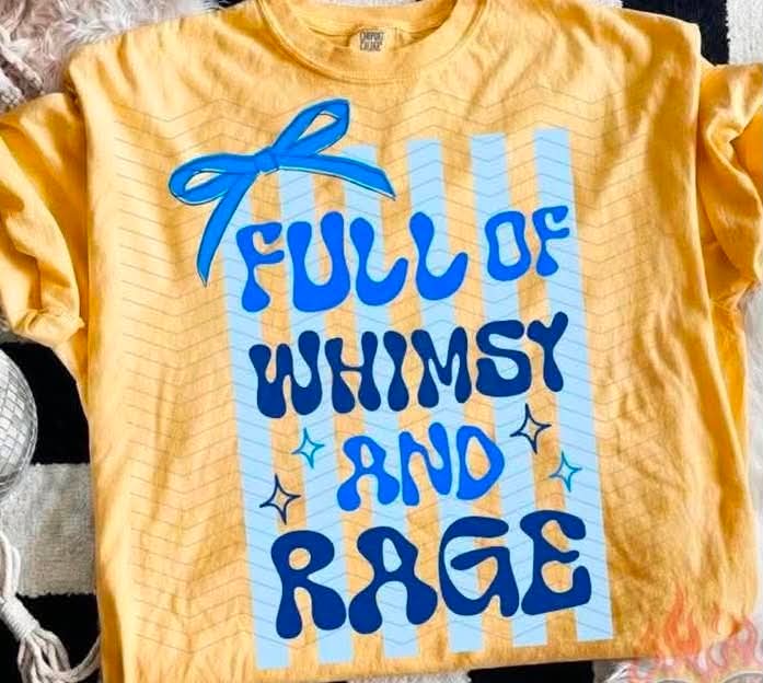 Full of whimsy and rage