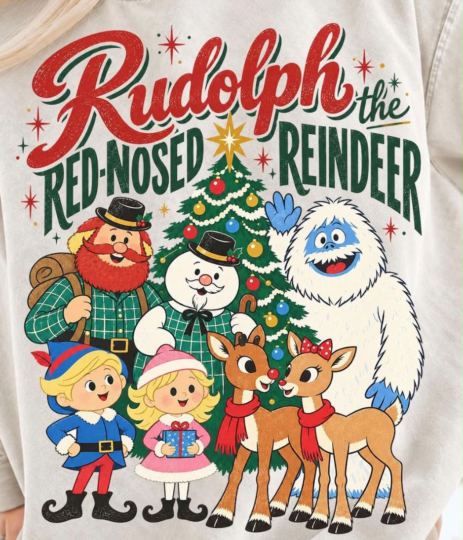 Red nose reindeer collage