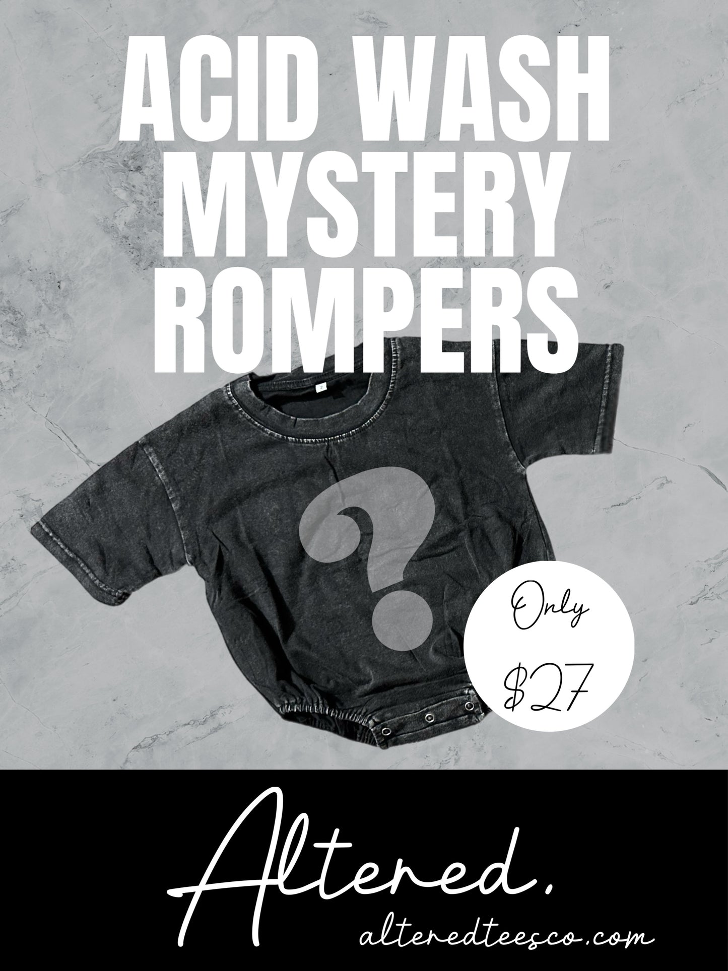 Mystery Acid Wash Rompers
