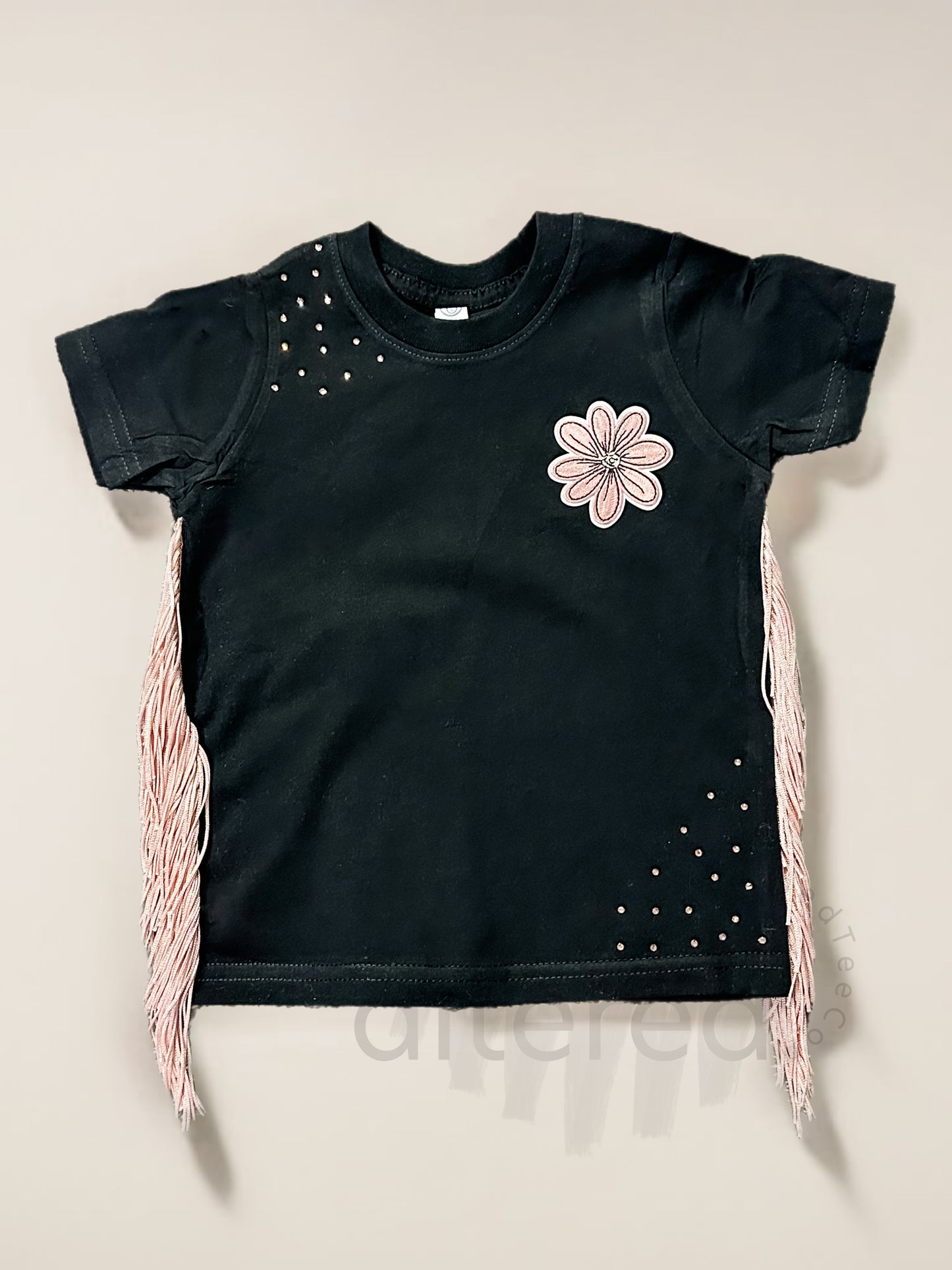 Rose Gold Flower Patch Tee - 3t