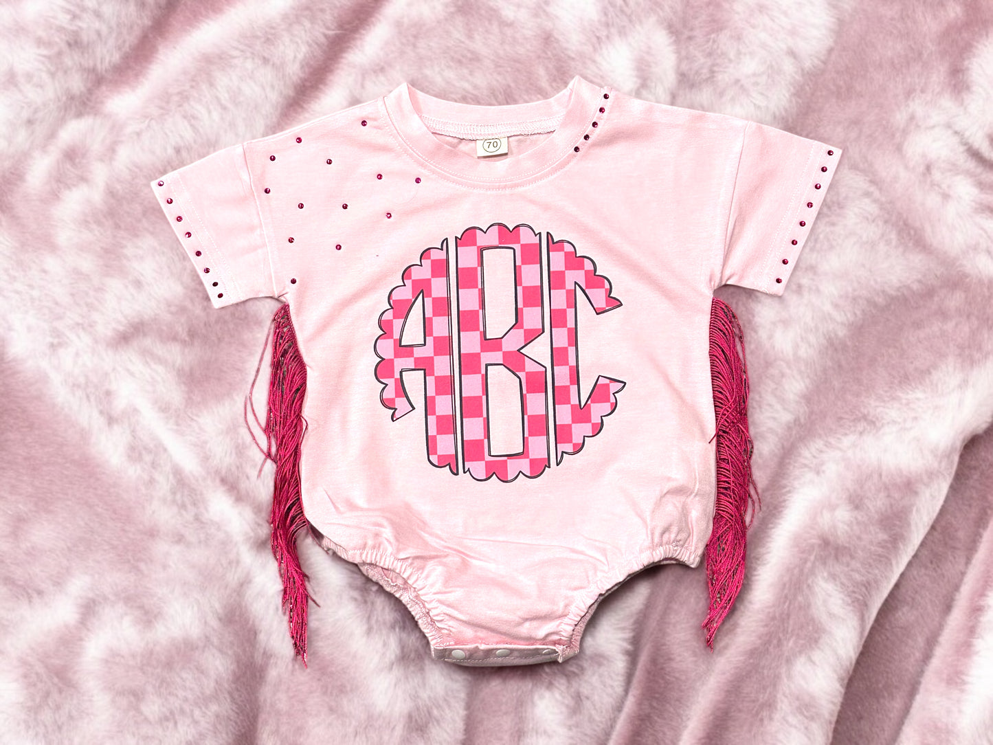 Pink Checkered Monogram