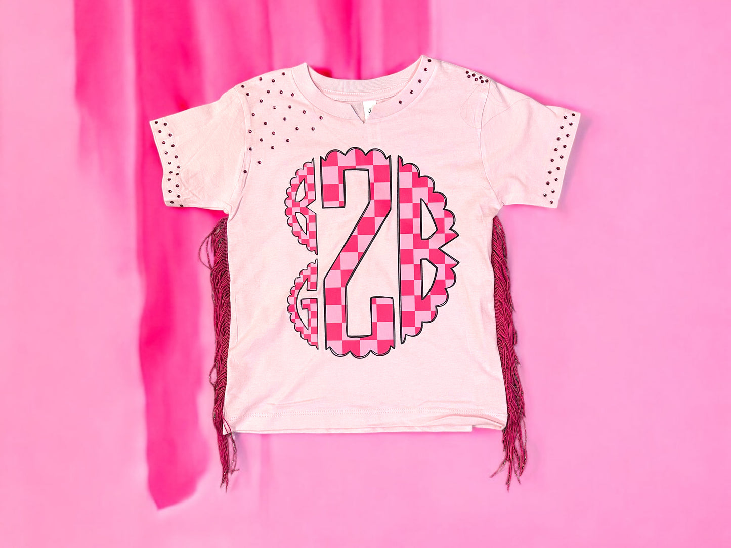Pink Checkered Monogram