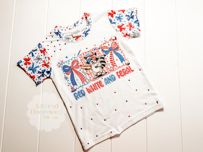 Red white and feral with bows