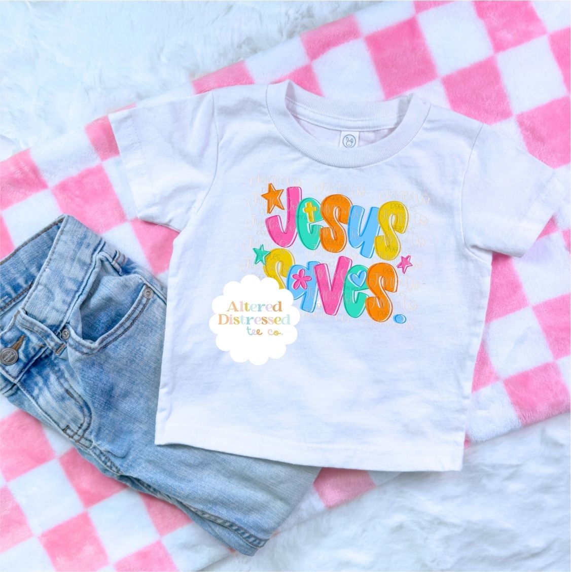 Jesus Saves (With Pink and Flowers)
