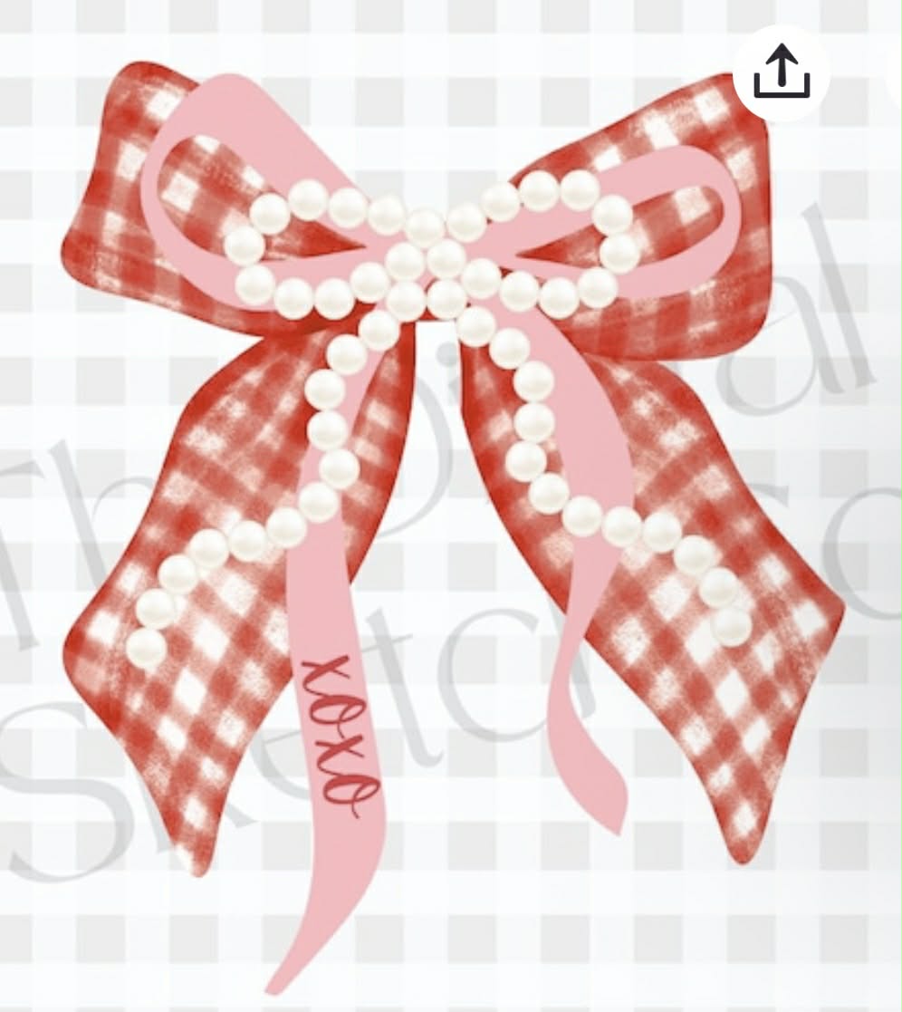 XOXO Bow with Pearls