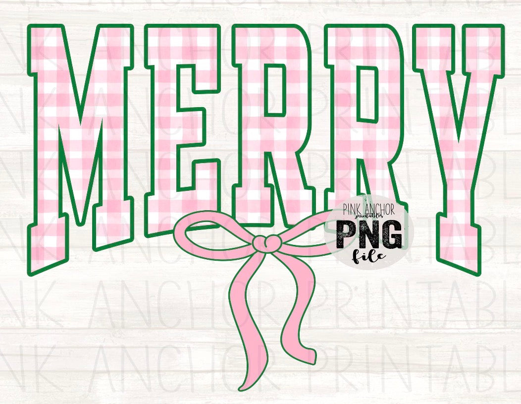 gingham Merry Bow
