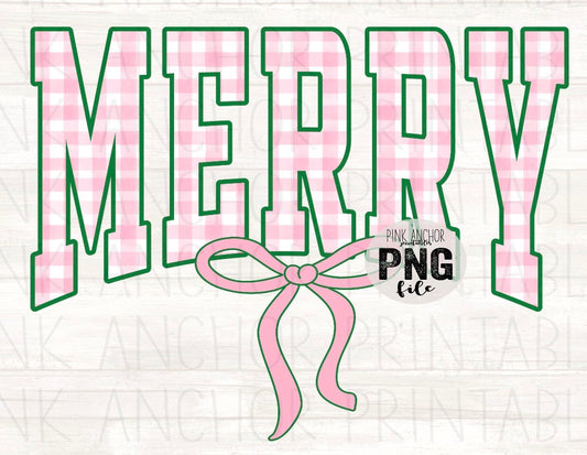 gingham Merry Bow
