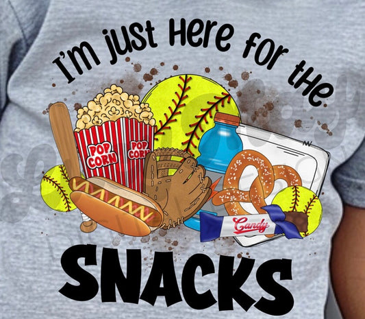 I’m just here for the snacks softball