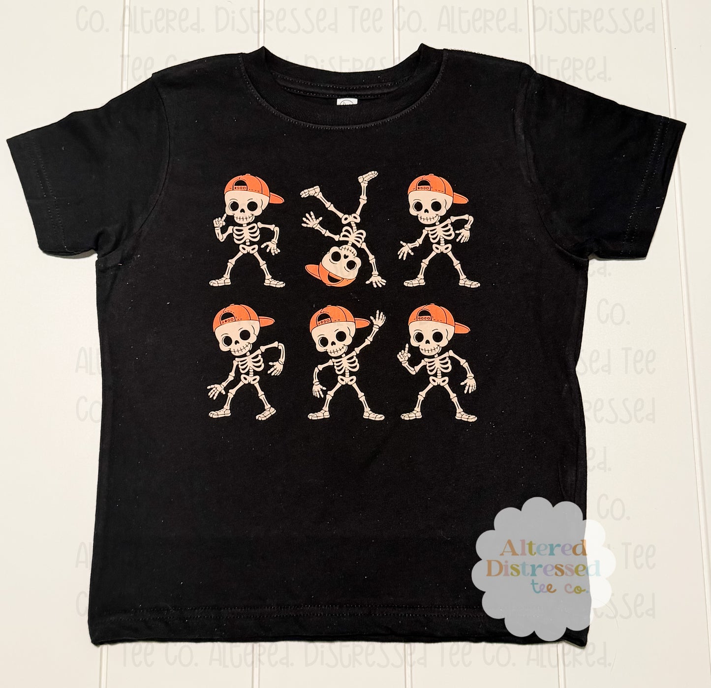 6 dancing skeletons