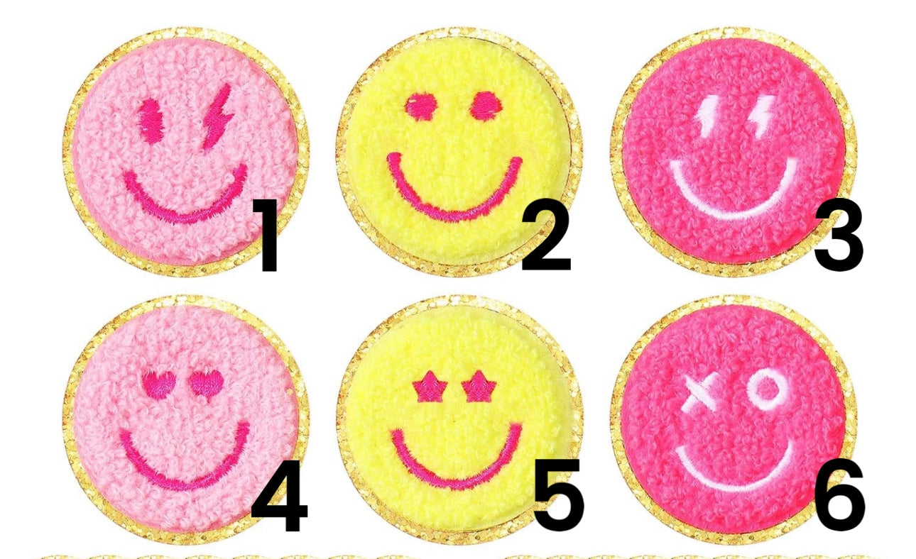 Neon Smiley Patches (6 options)