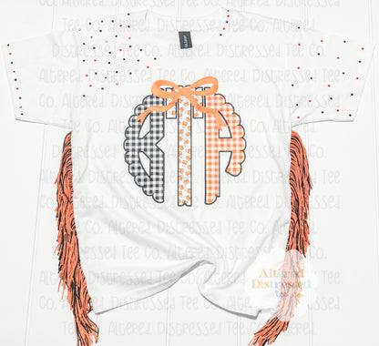 Candy corn monogram