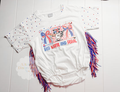 Red white and feral with bows