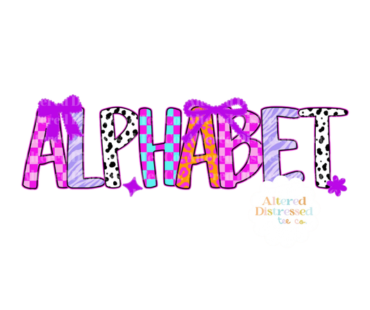 Bright patterned name