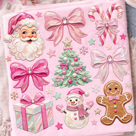 Pink Christmas Collage