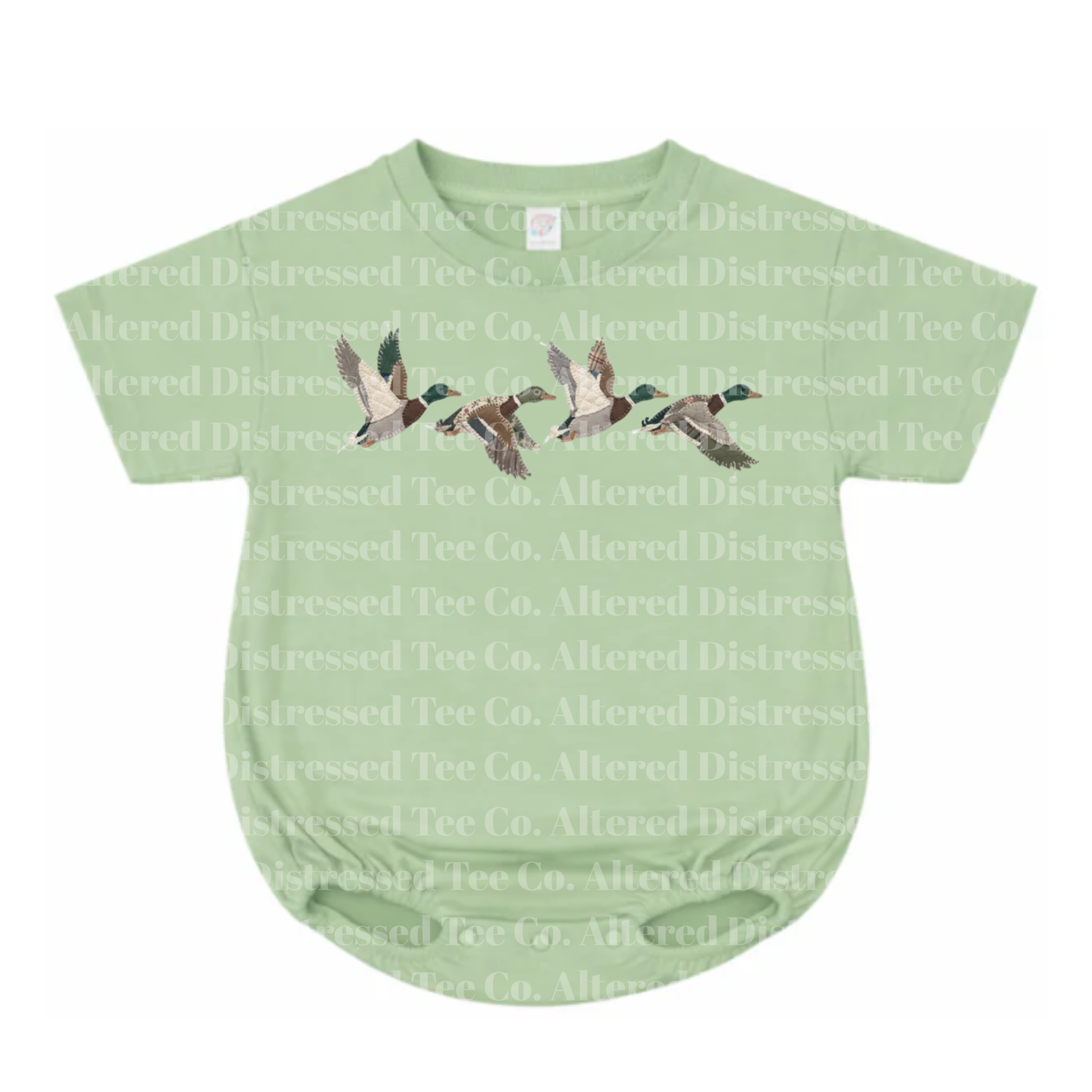 Faux Embroidered Ducks