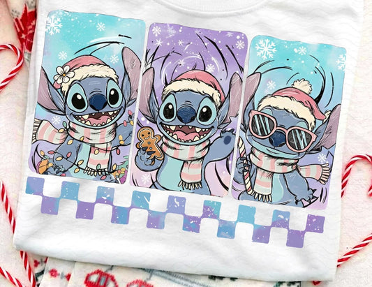 Blue alien collage
