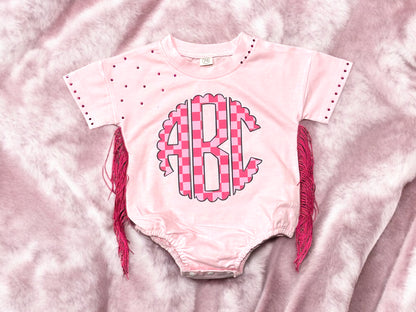 Pink Checkered Monogram