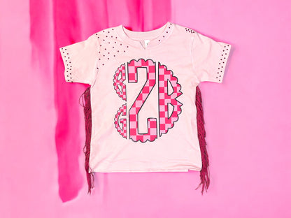 Pink Checkered Monogram