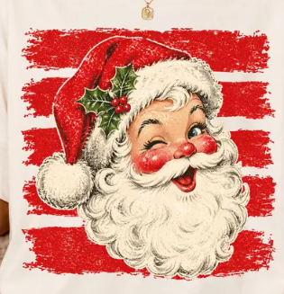Classic Santa with red stripes