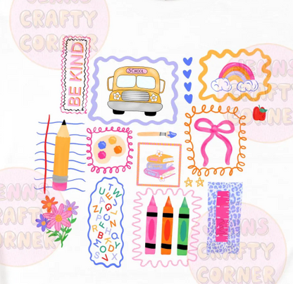 Bright School Bus Collage
