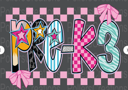 Pink Checkered Pre-K3